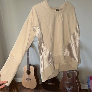 Epiphany Beige Scoop-neck Sweatshirt ✨